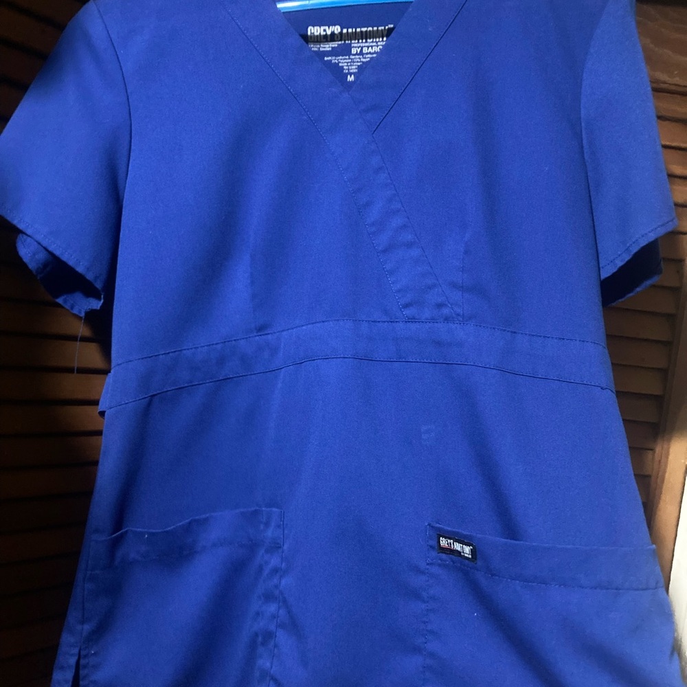 Grey's Anatomy Navy Blue Scrub Top